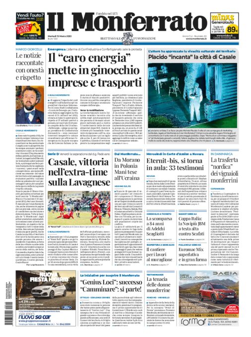 Il Monferrato - Edizione 20 del 15/03/2022